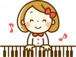 ピアノを弾く幼稚園児