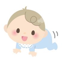 はいはいする子どものイラスト