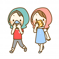 避難する子ども達
