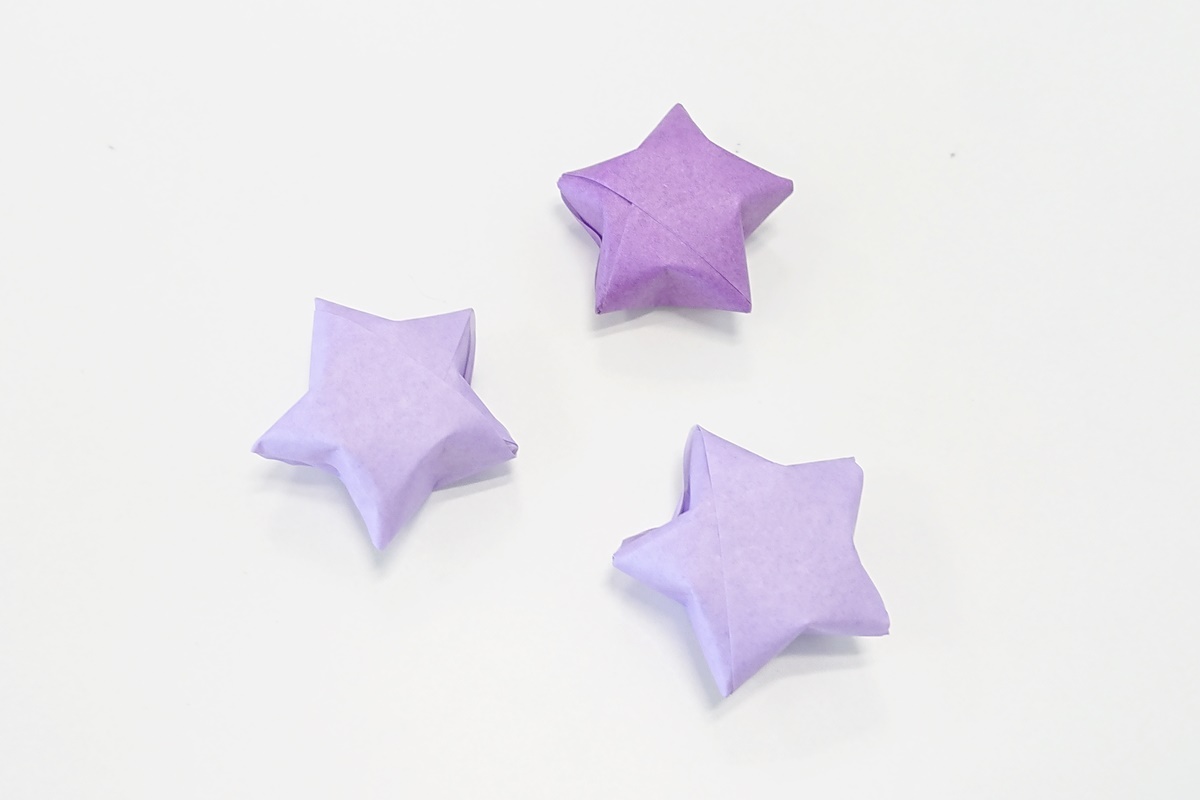 立体星折り紙製作例